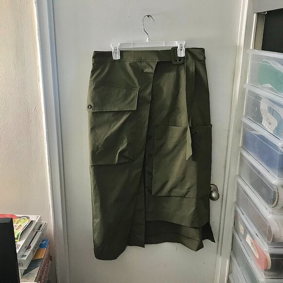 Women's Asymmetrical Army Green Skirt - Size XXL (NEW without TAGS) - Picture 1 of 7